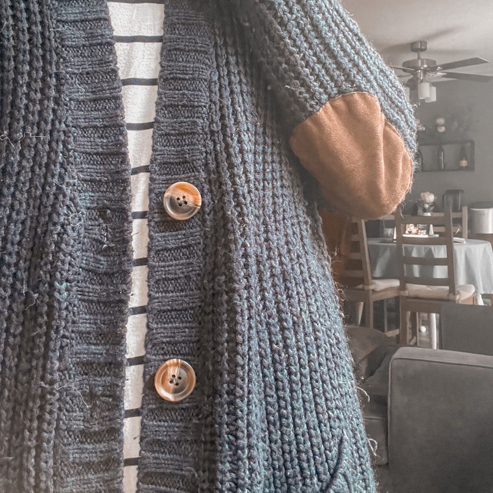 Navy Blue Boyfriend Cardigan